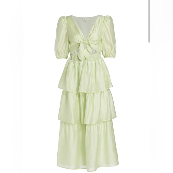 Wayf Tiered MIDI Dress, Seafoam, Size S - EUC! Worn once for a wedding! - Picture 5 of 8